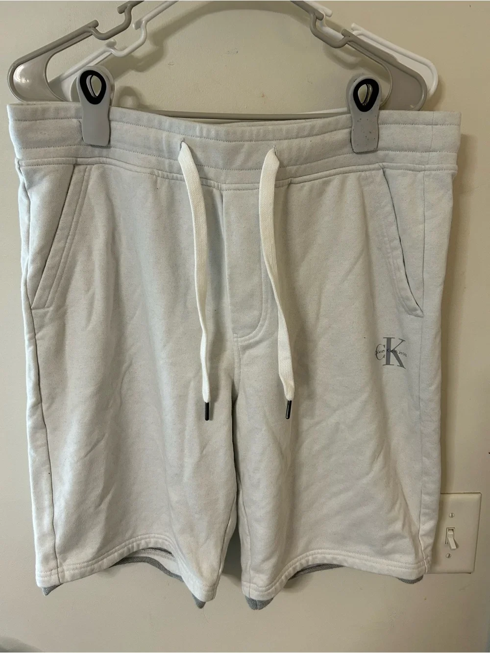 Calvin Klein Jeans Off-White Drawstring Hoodie